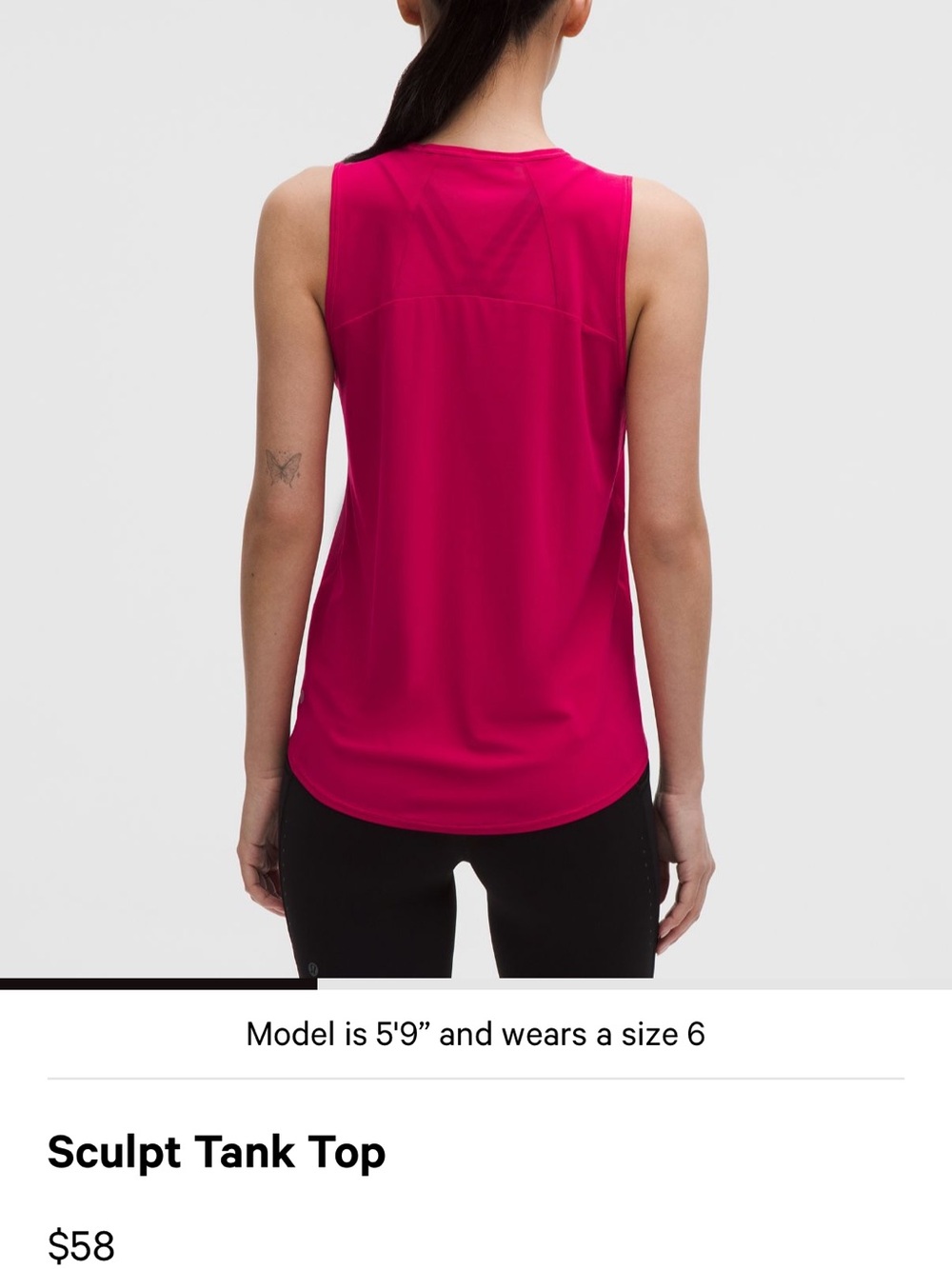 lululemon athletica Women's Sculpt Tank Top - Picture 5 of 5